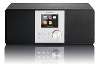 Lenco DIR-200 Digitale internetradio, wifi, met DAB/DAB+ en FM-tuner, radiowekker (7 cm TFT-kleurendisplay, 2 wektijden, AUX-ingang, line-uitgang, afstandsbediening), zwart