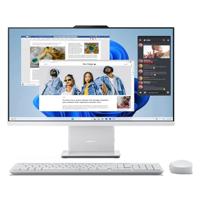 Lenovo IdeaCentre Desktop-PC All-in-One, display 27 inch FHD, AMD Ryzen 5 7535HS, 512 GB SSD, RAM 16 GB, laadstation voor smartphone, draadloos, speakers, WiFi 6, Windows 11 H, draadloos toetsenbord +