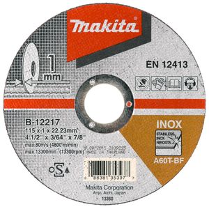 Makita Doorslijpschijf 115x1.0mm rvs - B-12217- 10 stuks