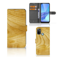 OPPO A53 | OPPO A53s Book Style Case Licht Hout