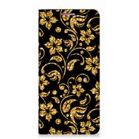 Motorola Moto G60s Smart Cover Gouden Bloemen