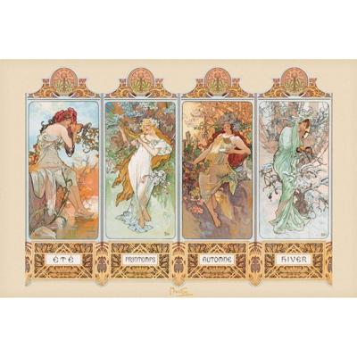 Pyramid Mucha 4 Seasons Poster 91,5x61cm