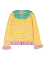 Stella McCartney Kids cardigan en maille intarsia - Jaune