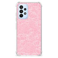 Samsung Galaxy A23 Case White Flowers