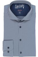 Pure Functional Slim Fit Jersey shirt middenblauw, Gestreept