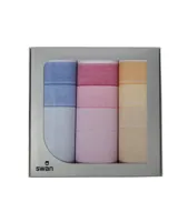 3 stuks Dames zakdoeken Wendy - Cadeauverpakking katoenen zakdoeken