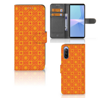 Sony Xperia 10 III Telefoon Hoesje Batik Oranje