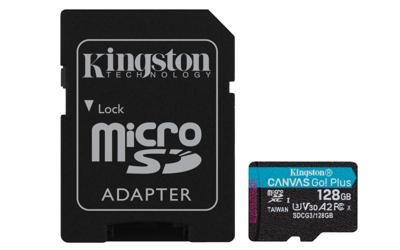 Canvas Go! Plus - Flashgeheugenkaart - microSDXC-naar-SD-adapter inbegrepen - 128 GB - A2 / Video Class V30 / UHS-I U3 / Class10 - microSDXC UHS-I Canvas Go! Plus - Flashgeheugenkaart - microSDXC-naar-SD-adapter inbegrepen - 128 GB - A2 / Video Class V30 / UHS-I U3 / Class10 - microSDXC UHS-I
