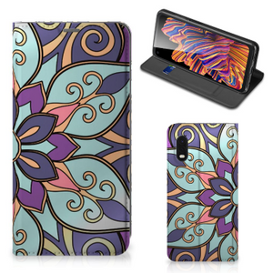 Samsung Xcover Pro Smart Cover Purple Flower