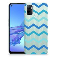 OPPO A53s | A53 TPU bumper Zigzag Blauw