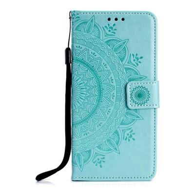 Shop4 - Samsung Galaxy S10e Hoesje - Wallet Case Mandala Patroon Mint Groen