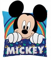 Disney kussen Mickey Mouse polyester 35 x 35 cm blauw/zwart/wit