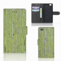 Huawei Ascend P8 Lite Book Style Case Green Wood