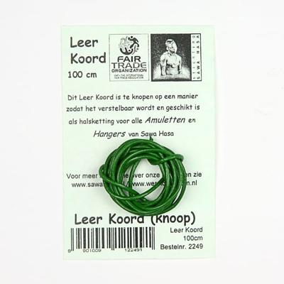 Leren Koord Groen (1 meter) Leren Koord Groen (1 meter)