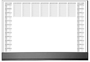 Sigel Office HO365 Bureau onderlegger 2-jaarskalender Zwart, Wit (b x h) 595 mm x 410 mm