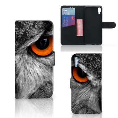 Sony Xperia L3 Telefoonhoesje met Pasjes Uil