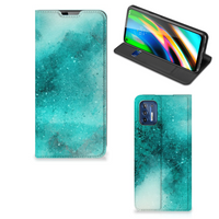 Bookcase Motorola Moto G9 Plus Painting Blue - thumbnail