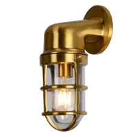 Lucide DUDLEY - Wandlamp Binnen/Buiten - 1xE27 - IP44 - Mat Goud / Messing