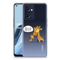 OPPO Reno 7 5G | Find X5 Lite Telefoonhoesje met Naam Giraffe