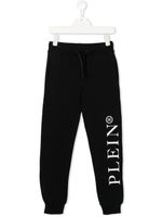 Philipp Plein Junior pantalon de jogging à logo imprimé - Noir