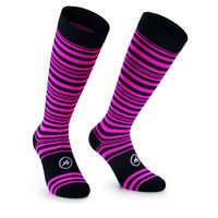 Assos Sonnenstrumpf spring/fall fietssokken fluo pink dames I - thumbnail