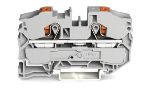 WAGO 2216-1201 Doorgangsklem 12 mm Push-In-klem Grijs 20 stuk(s)