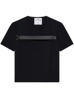 Courrèges t-shirt à détail de sangle - Noir - thumbnail