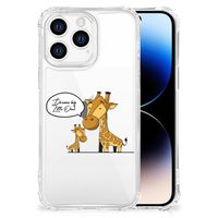 iPhone 14 Pro Stevig Bumper Hoesje Giraffe - thumbnail