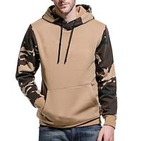 Voor heren Trui met capuchon Zwart Leger Groen Khaki Capuchon Kleurenblok Camouflage Kleur Lapwerk Zak Sport Outdoor Dagelijks Feestdagen Streetwear Basic Casual Lente Herfst Kleding Hoodies Lightinthebox - thumbnail