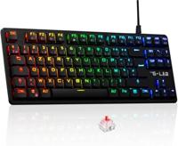 The G-Lab - Keyz Platinium TKL – mechanisch toetsenbord Red Switch Outemu Low Profile AZERTY – TKL ultra dun, RGB & toetsen 100% aanpasbaar, anti-ghosting total – PC/PS4/PS5/Xbox – New