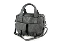 2 vaks PU schooltas werktas CAMILA Grijs