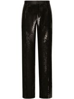 Dolce & Gabbana pantalon droit à plis marqués - Noir