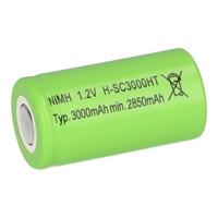 Mexcel NS3000SCHT-LFZ Mexcel-SC3000H speciale accu Sub-C hoge temperatuur faeble, Z-Loetvlag, Flat-Top NiMH 1,2 V 3000 mAh
