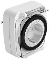 ANSMANN buitentimer AES7, mechanische 24-uurs timer herhaalt de ingestelde tijd dagelijks, max. 16A / 3680W, ideaal voor je gazon of bed in de tuin, binnenplaats, balkon, patio