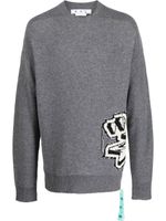 Off-White pull Graffiti en maille épaisse - Gris - thumbnail