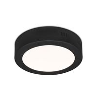 Light depot - LED plafondlamp Ska 17 rond - zwart - Outlet