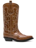 GANNI bottes d'inspiration western 50 mm - Marron