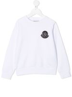 Moncler Enfant sweat à logo embossé - Blanc