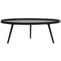 WOOOD Mesa XXL Bijzettafel Salontafel Rond - Hout - Zwart - 36x100x100