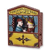 A CAST IRON PUNCH AND JUDY MECHANICAL BANK - thumbnail