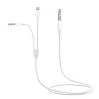 2 in 1 3,5 mm AUX-audiokabel MH030 - iOS, Android - Wit - thumbnail