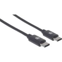 Manhattan USB-kabel USB 2.0 USB-C stekker 0.50 m Zwart 354868 - thumbnail