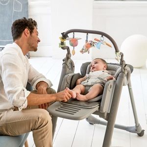 Evolutionaire hoge stoel CHICCO Polly Magic Relax graphite