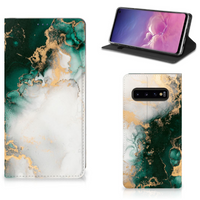 Standcase voor Samsung Galaxy S10 Marmer Groen