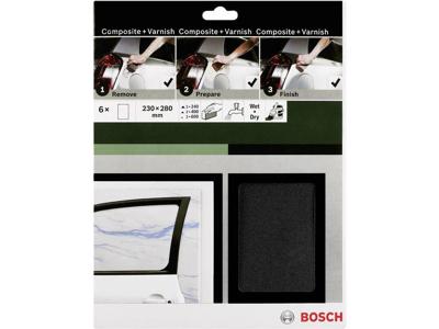 Bosch Accessories 2609256C47 Handschuurpapierset Korrelgrootte (num) 240, 400, 600 (l x b) 230 mm x 280 mm 1 set(s)