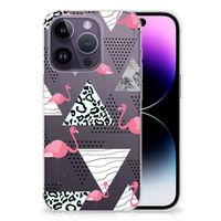 Apple iPhone 14 Pro TPU Hoesje Flamingo Triangle