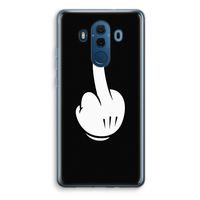 Middle finger black: Huawei Mate 10 Pro Transparant Hoesje