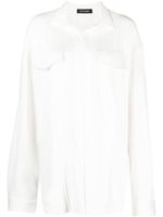 STYLAND open-front cotton shirt - Blanc