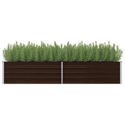 vidaXL Plantenbak verhoogd 240x80x45 cm gegalvaniseerd staal bruin