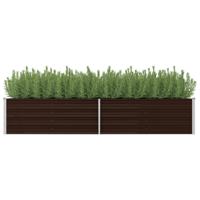 vidaXL Plantenbak verhoogd 240x80x45 cm gegalvaniseerd staal bruin
